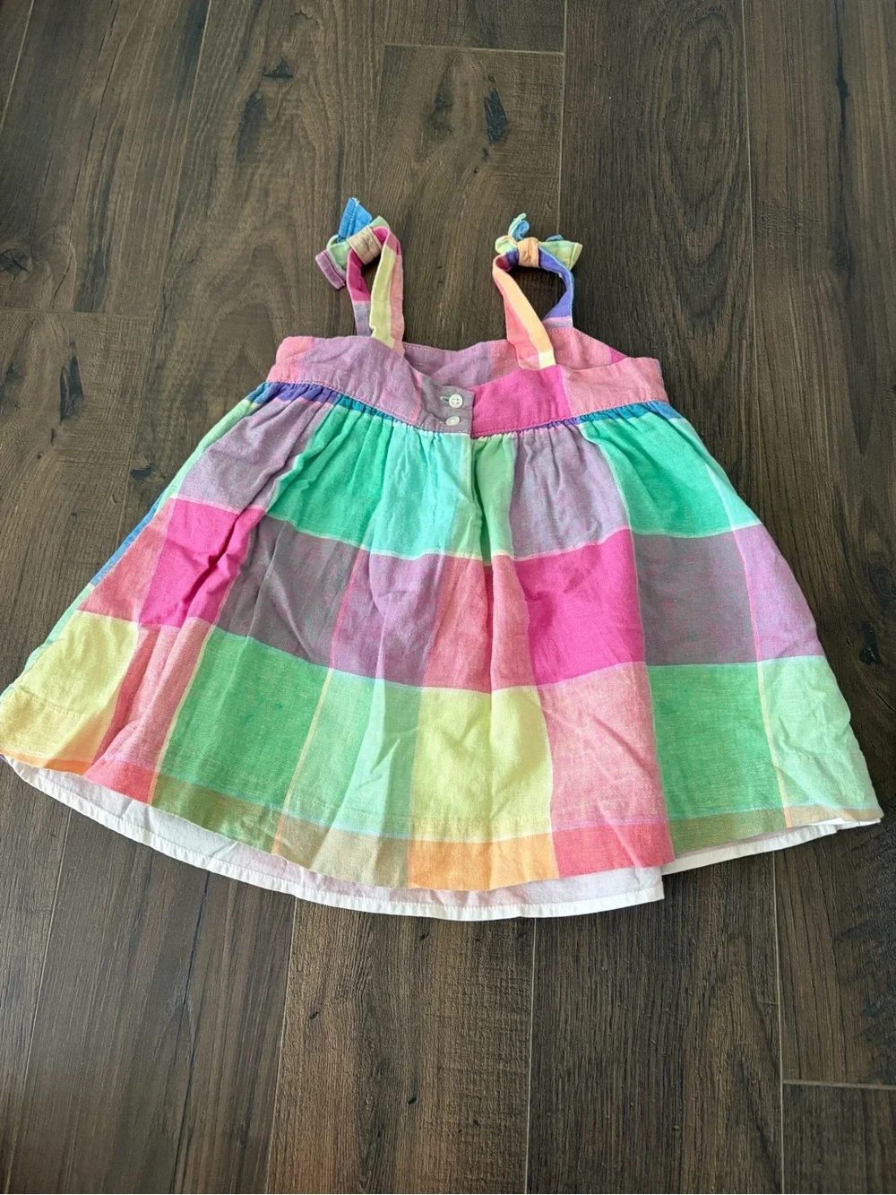 BabyGAP Multicolor Rainbow Check Sundress